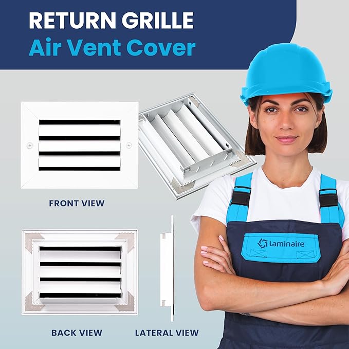 6x4 Inch Air Return Vent Cover Decorative – Premium Aluminum AC Vent Cover - Image 2