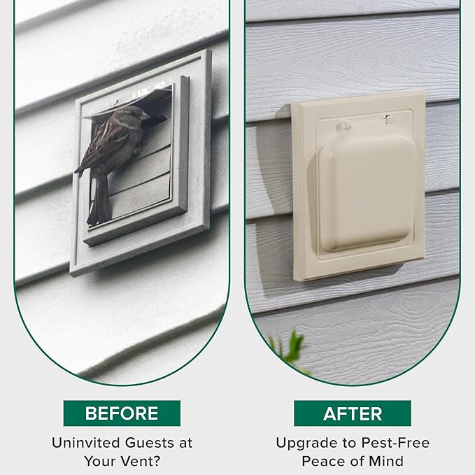 NO-PEST VENT MetalGuard, Dual Door Dryer Vent Cover Outdoor 4 Inch, - Image 5