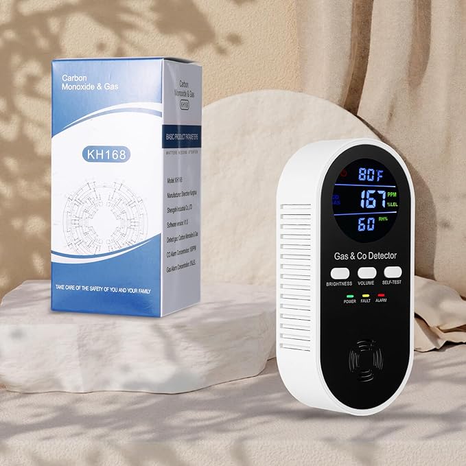 2 Packs Combination Gas Leak Detector & Carbon Monoxide Alarm, 5-in-1 Plug-in - Image 7