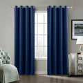 ChadMade Extra Wide Blackout Lined Premium Velvet Curtain Sapphire Blue by ChadMade