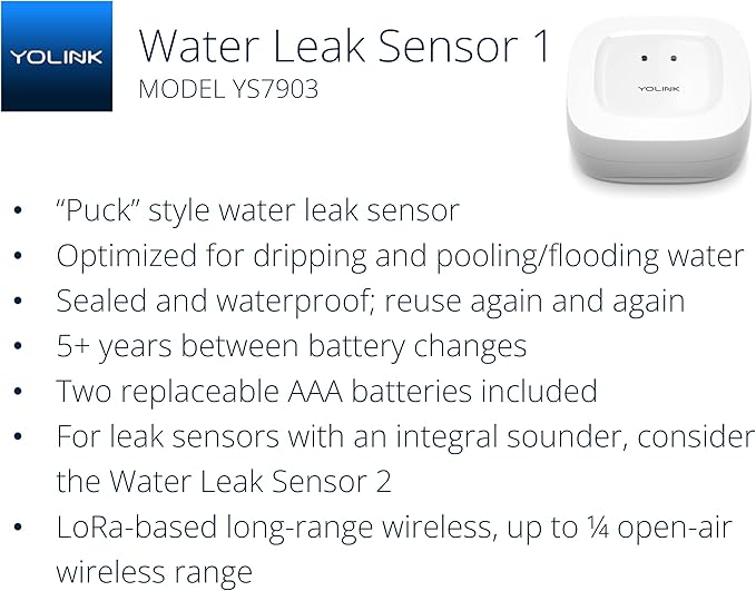 YoLink Smart Home Starter Kit: Hub & 2-Pack Water Leak Sensor 1, LoRa Up to 1/4 - Image 2