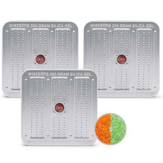 200 Gram 3 Pack Gun Safe Dehumidifier, Reusable Silica Gel Dehumidifier by Wisesorb