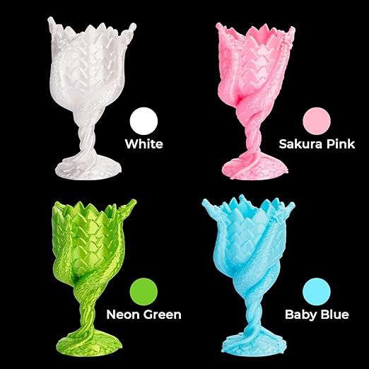 AMOLEN PLA 3D Printer Filament, PLA Filament 1.75mm, Silk Filament Bundle - Image 5