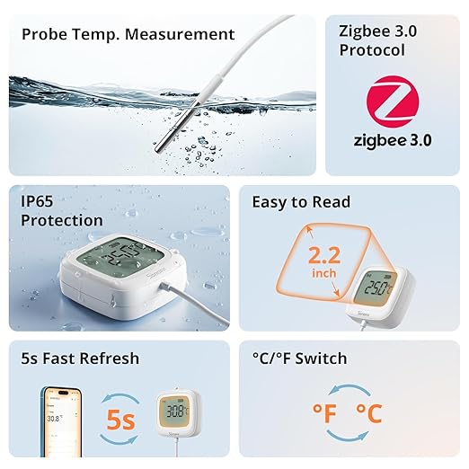 SONOFF SNZB-02LD Zigbee Waterproof Temperature Sensor - Image 3