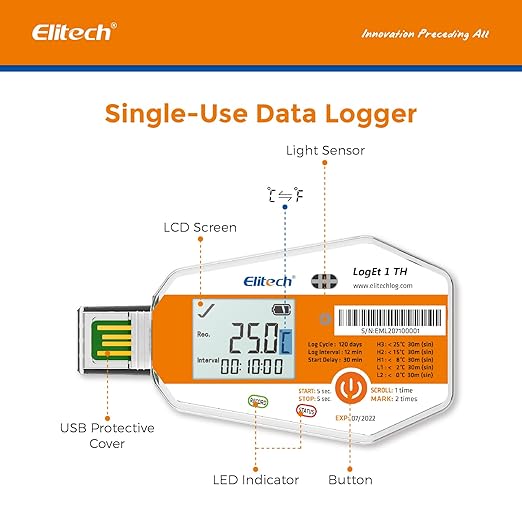 Elitech WHO PQS Certificated 10 Pack Temperature Humidity Data Logger 120Days - Image 4