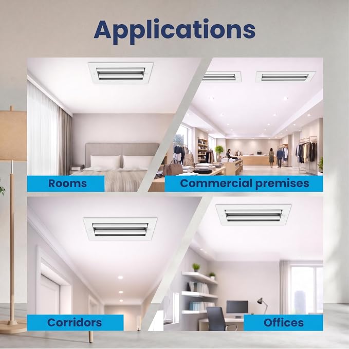 8x16 Aluminum 1-Way Air Flow Vent Cover Wall or Ceiling HVAC Register - Image 5