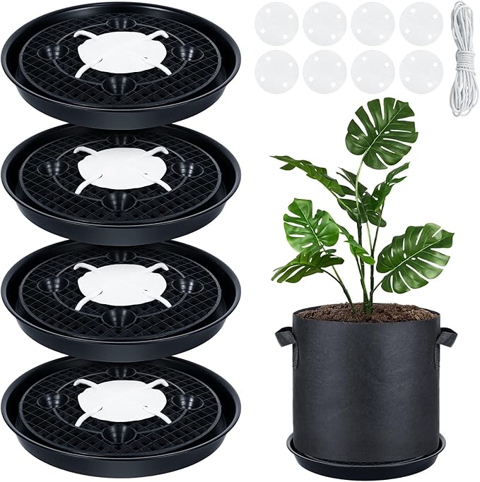 4 Pack 14'' Self-Watering Fabric Pot Base - Image 9