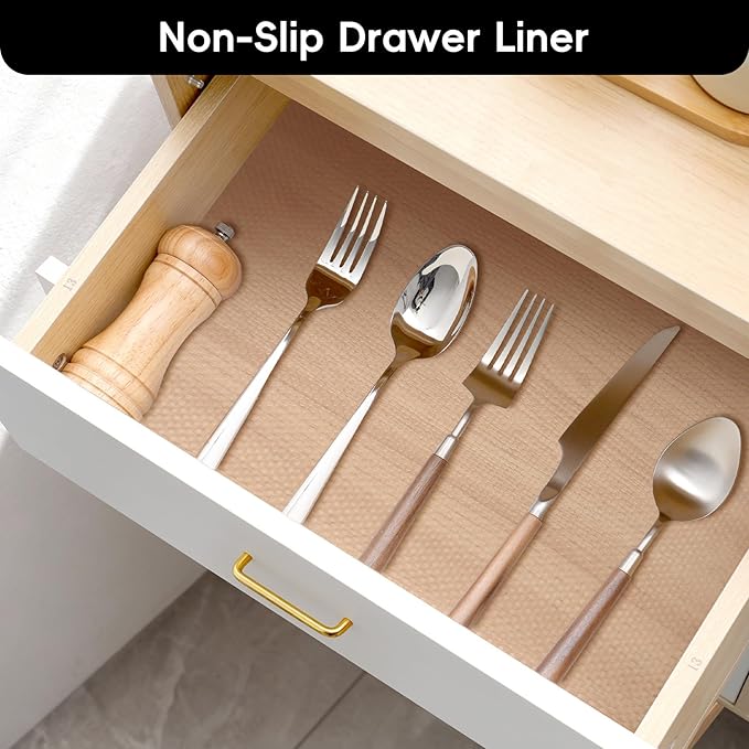 Shelf and Drawer Liner for Kitchen Cabinet，Non Adhesive Durable EVA Shelf Paper - Image 8