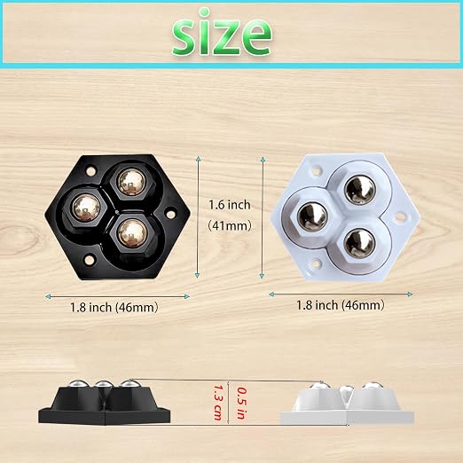 Mini Caster Wheels, Self Adhesive Appliance Sliders - Image 6