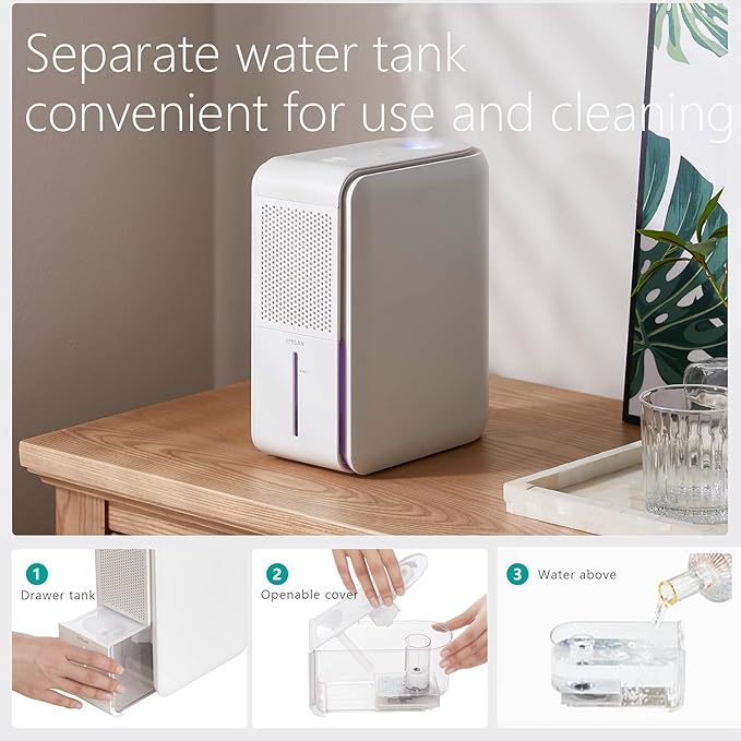 3 in 1 Dehumidifier, Humidifier & Air Filtration & aroma diffuser combo - 39Oz - Image 8