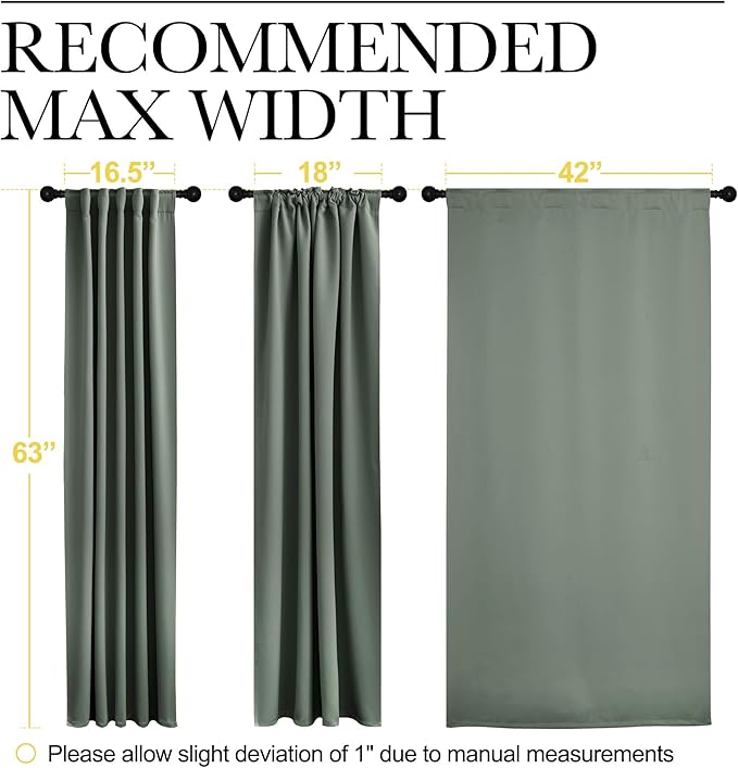 NICETOWN Blackout Curtains Window Panel Drapes - Image 7