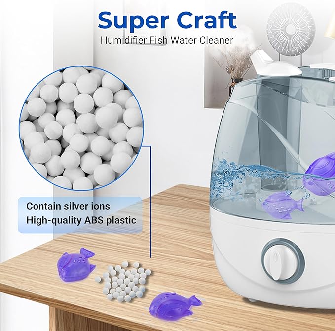 Funmit Humidifier Cleaning Fish, 6 Pack Humidifier Cleaner - Image 2