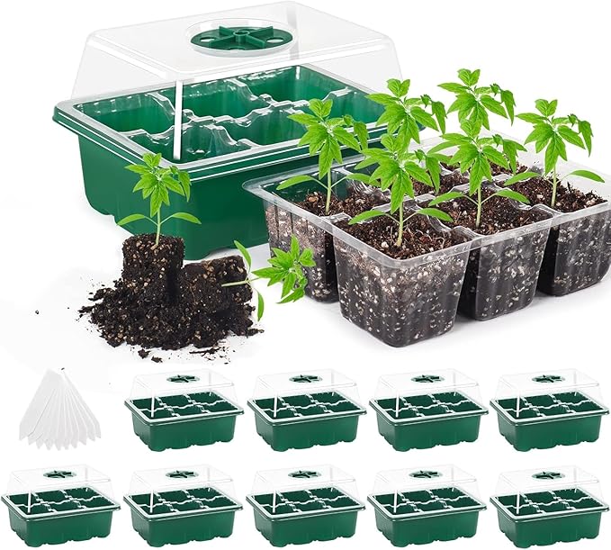 MIXC 10 Packs Seed Starter Tray Seed Starter Kit Seed Starting Trays Plant by MIXC
