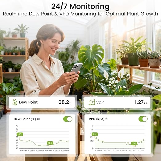 MOCREO WiFi Reptile Hygrometer Indoor Thermometer, Smart Humidity and - Image 8