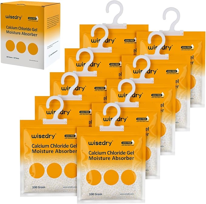 Wisedry Moisture Absorbers 100G, 100% Leakproof Dehumidifier Bags, by wisedry