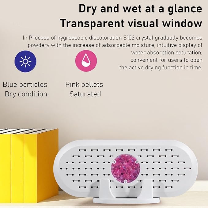 Small Dehumidifier, Portable Mini Humidity Absorbers, ABS 5W 6V Effective White - Image 2
