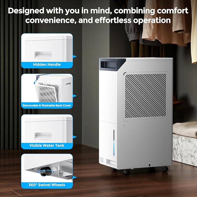 4500 Sq.Ft. Most Efficient Energy Star 2025, Max 80 Pint/D Smart Compressor - Image 8
