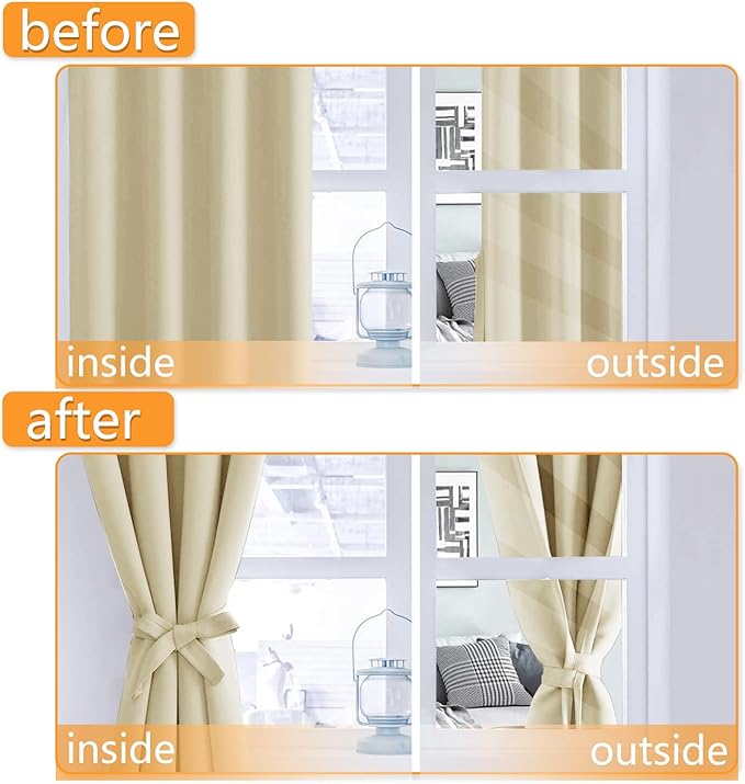 Hiasan Blackout Curtains for Bedroom, 60 x 84 Inches Long - Image 5