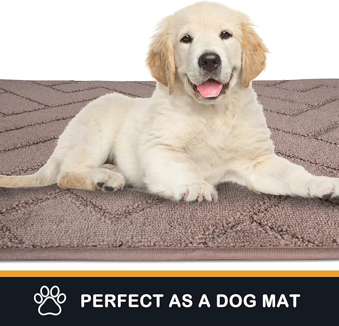 PURRUGS Dirt Trapping Door Mat 24" x 35.5", Non-Slip Machine Washable Entry Rug - Image 6