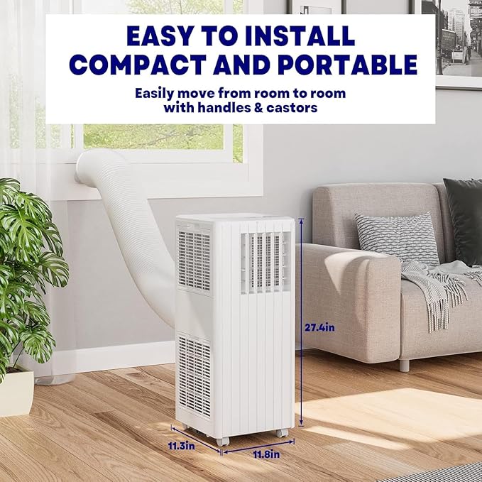 Portable Air Conditioner for 250-350 Sq Ft 3-In-1 8000 BTU AC Unit - Image 2