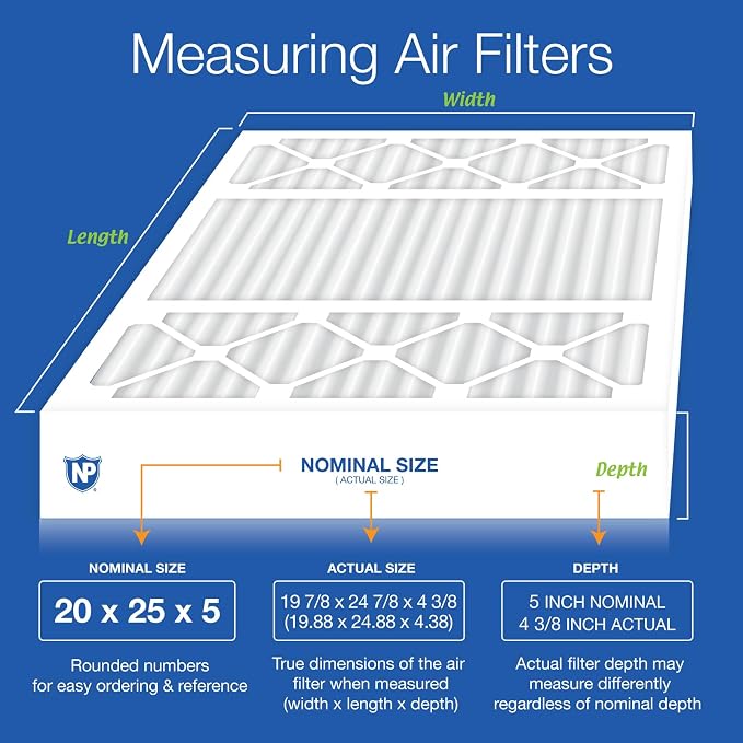 Nordic Pure 20x25x5 Honeywell/Lennox Replacement MERV 8 Air Filter 1 Pack | - Image 2