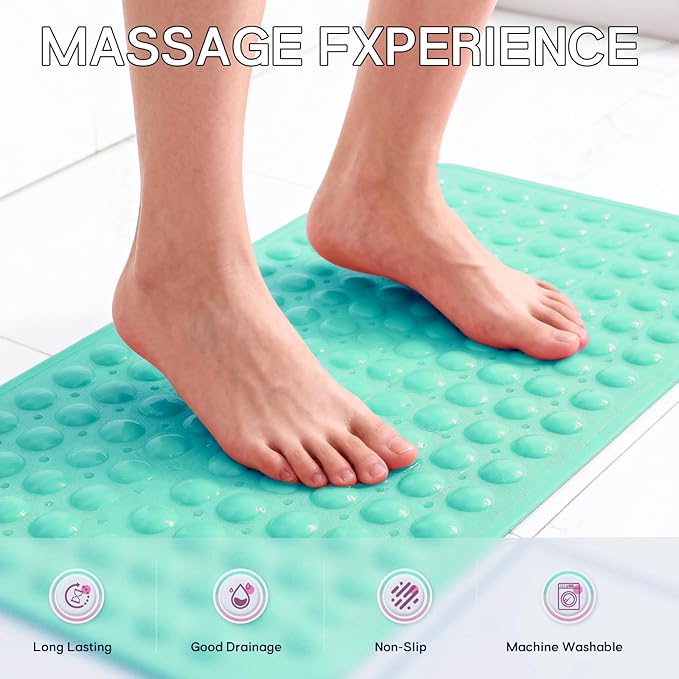 Anti-Slip Bathtub Shower mat, 27.5×14.5（Approximately 70×37cm） inch Soft - Image 4