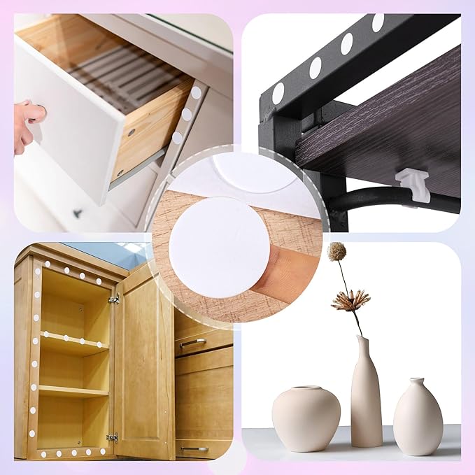 160 Pcs Small Felt Furniture Pads, Self-Adhesive EVA Foam Dot Circles, Round - Image 7