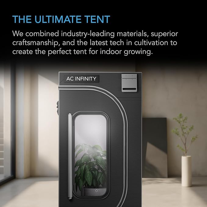 AC Infinity CLOUDLAB 811, Advance Grow Tent 10x10, Thickest 1" Poles, 2000D - Image 2