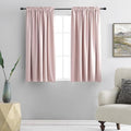 DONREN 48 Inch Length Blush Pink Curtains by DONREN