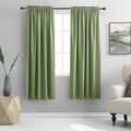 DONREN 72 Inches Long Sage Green Blackout Curtains by DONREN