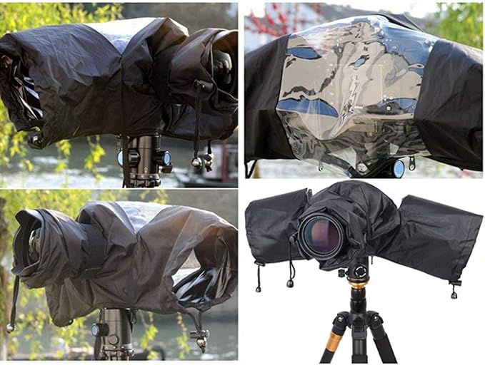 WANBY Waterproof Camera Rain Cover Professional Soft Black Camera Rain Covers - Image 9