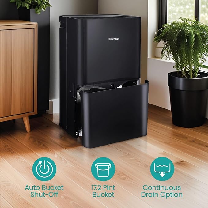 Hisense Energy Star 50-Pint Portable Dehumidifier - Image 7