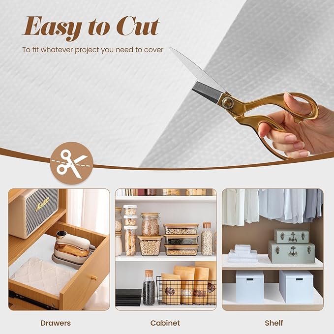 Drawer Shelf Liner for Kitchen Cabinets Non-Adhesive, Non Slip Shelf Paper - Image 5
