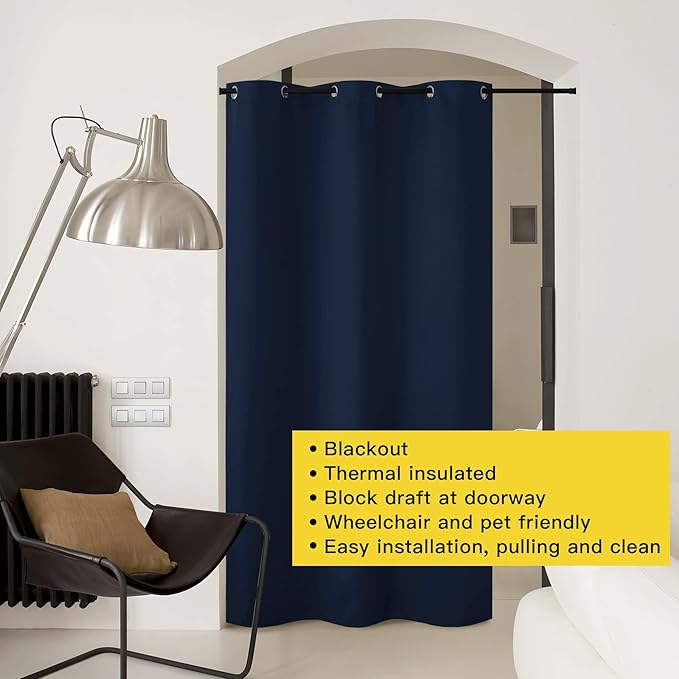 NICETOWN Sliding Door Curtains 96 inch Length, Single Curtain Panel, Insulating - Image 8