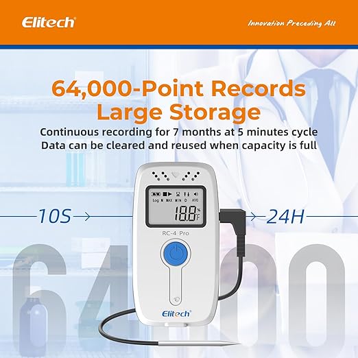Elitech Digital Temperature Data Logger Medical Refrigerator Thermometer - Image 3