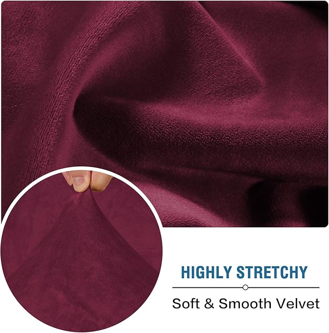 H.VERSAILTEX Velvet Stretch Couch Cushion Cover Plush Cushion Slipcover - Image 5