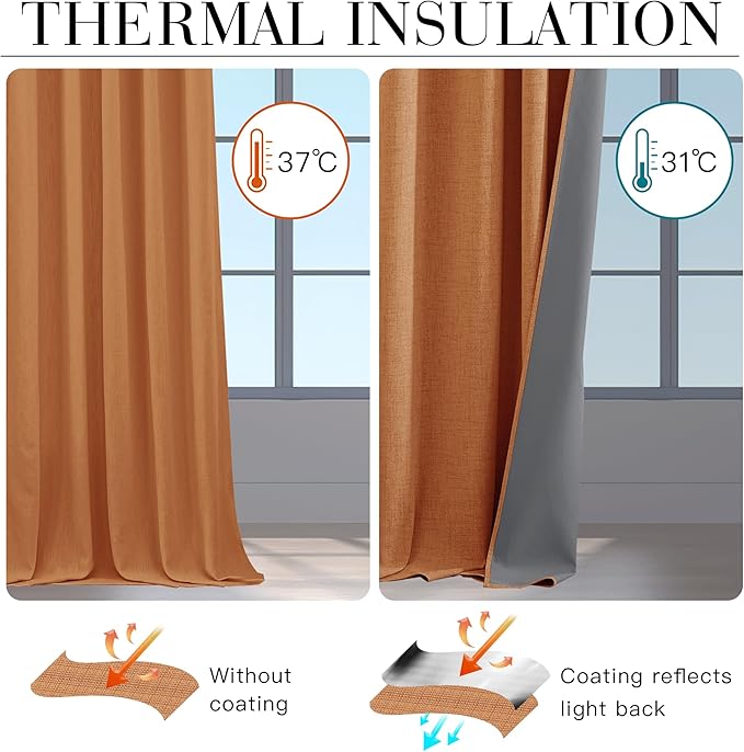 RYB HOME 100% Blackout Fall Curtains - Image 6