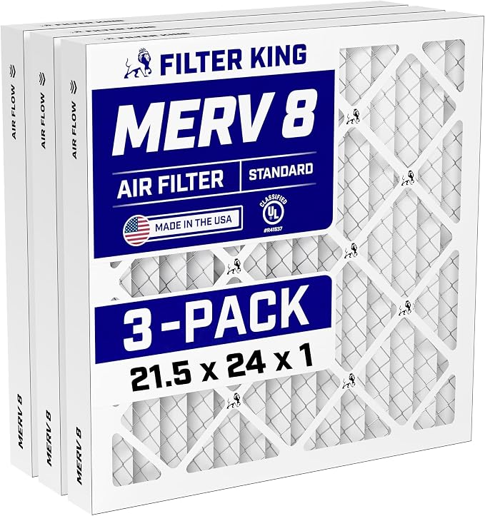 Filter King 21.5x24x1 Air Filter Dust & Allergy Control AC Furnace Filters by FilterKing