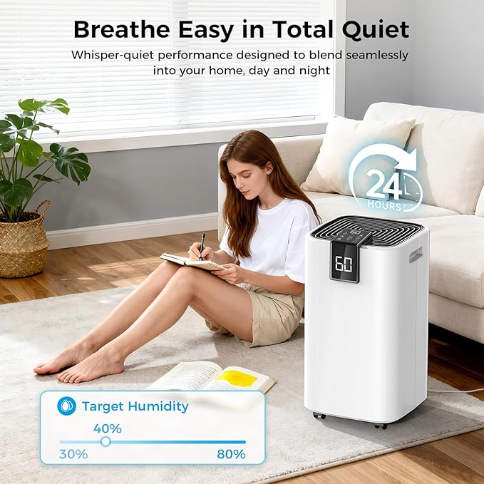 4, 000 Sq. Ft Dehumidifier for Basement, 45 Pint Dehumidifiers for Home - Image 5