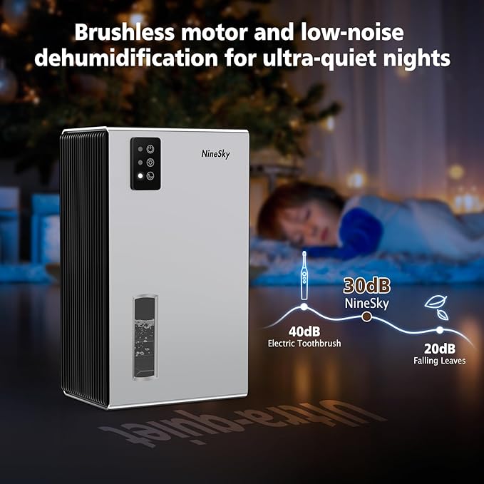 NineSky Dehumidifiers for Home, 95 OZ Water Tank, Dehumidifiers for Bathroom - Image 6