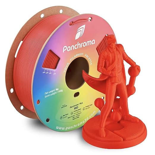 Panchroma PLA Red 3D Printer Filament, 1kg Spool, High Speed Printing, Tangle by Polymaker