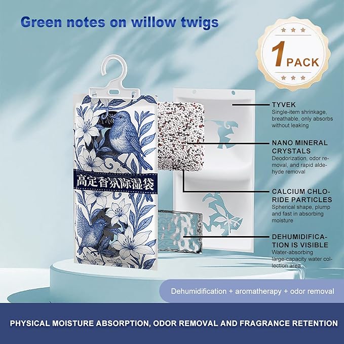 Moisture Absorber Bags for Closet, 10/20 Pack, Hanging Dehumidification Bag for - Image 4