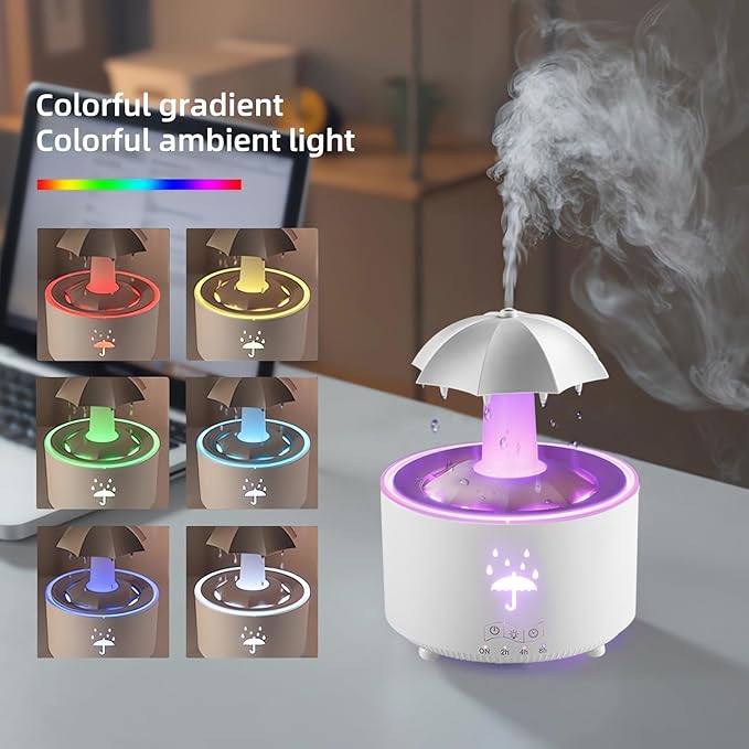 Humidifier for Bedroom, Rotating Umbrella Diffuser - Image 3