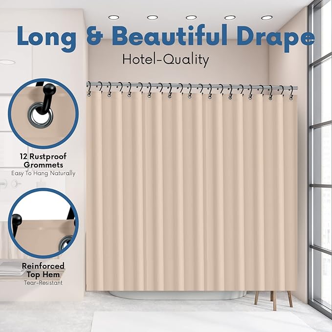 Italian Collection Premium Shower Curtain Liner - Image 5