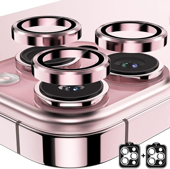 2 Pack Camera Lens Protector for iPhone 16 Pro/iPhone 16 Pro Max, 9H Tempered by AFENGBOX