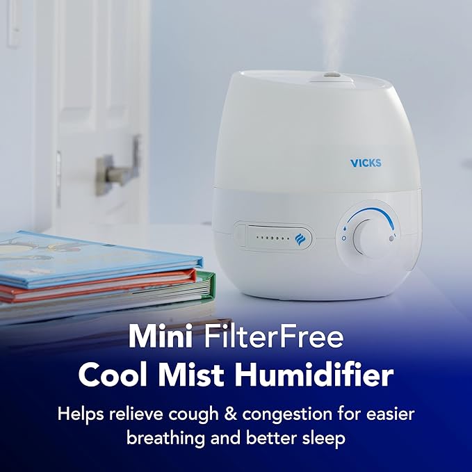 Vicks Mini Filter Free Cool Mist Humidifier, Small Room – Variable Mist Control - Image 3