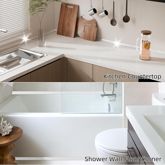 67 Inch Selfadhesive Shower Threshold Water Dam Silicone Waterproof Shower - Image 6