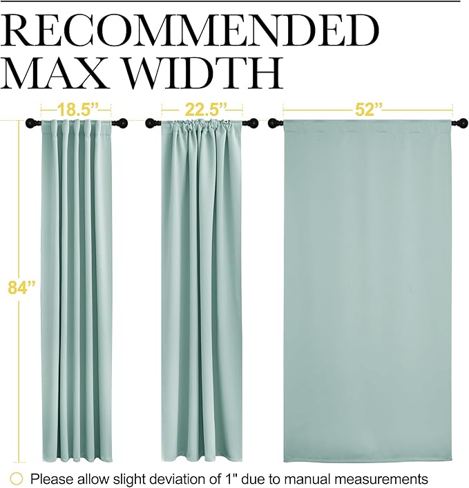 NICETOWN Bedroom Curtains Blackout Curtain Panels - Image 7