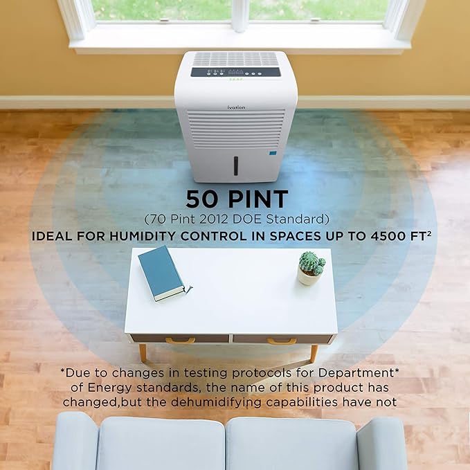 Ivation 4, 500 Sq Ft Smart Wi-Fi Energy Star Dehumidifier - Image 7