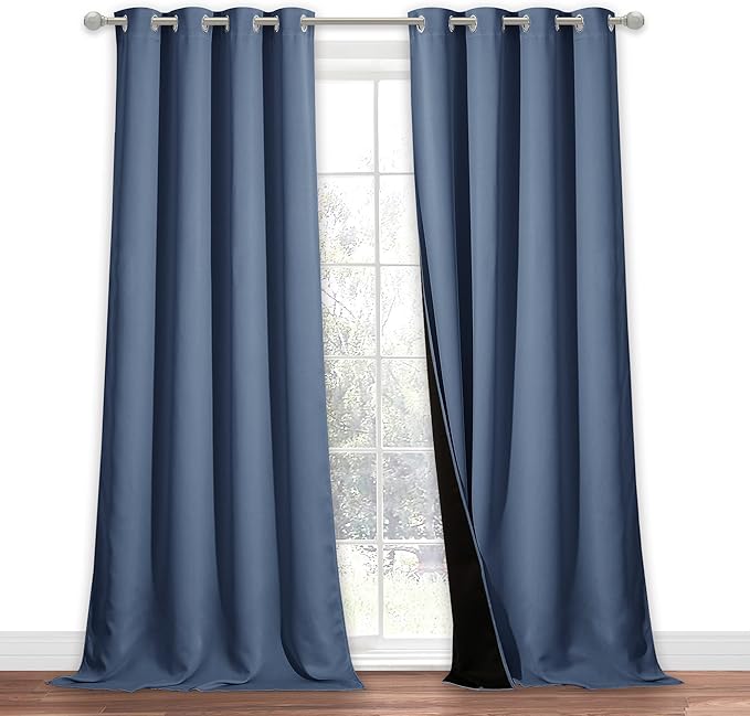 NICETOWN 100% Blackout Blind, Laundry Room Decor Window Treatment Curtains - Image 2